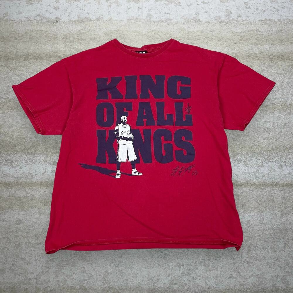 Vintage Y2K Lebron Shirt Mens XL Red King of All Kings Shirt Short Sleeve